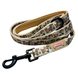 Dog Leash - Bee Happy Dachshunds Beige