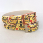 Hot Dog Dachshunds Handmade Dog Collar