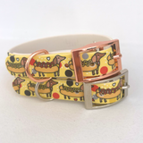 Hot Dog Dachshunds Handmade Dog Collar