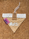 PERSONALISED NAME - VINYL ADD ON - FOR DOG BANDANAS, HARNESSES & WASTE BAG HOLDERS