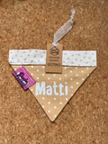PERSONALISED NAME - VINYL ADD ON - FOR DOG BANDANAS, HARNESSES & WASTE BAG HOLDERS