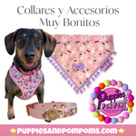 Cute Pink Ghosts! Halloween Pompom Dog Bandana