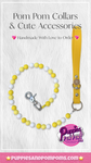 Handmade Beaded Dog Leash - Sunshine Yellow