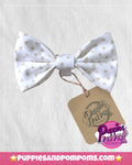White & Latte Love Hearts Bow