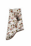 Premium Organic Handmade Teckel Sweater “Bee Happy Dachshunds” - Beige (Brown Cuffs)