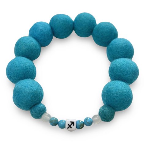 Zodiac Birthstone - Personalised Pom Pom Dog Collar