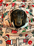 Christmas Dachshunds - Faux Fur Blanket