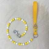 Handmade Beaded Dog Leash - Sunshine Yellow