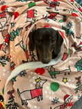 Christmas Dachshunds - Faux Fur Blanket