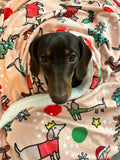 Christmas Dachshunds - Faux Fur Blanket
