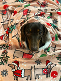 Christmas Dachshunds - Faux Fur Blanket