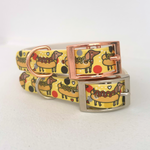 Hot Dog Dachshunds Handmade Dog Collar