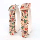 Christmas Dachshunds Handmade Dog Collar