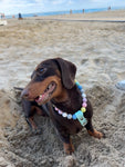 Handmade Pastel Bead & Biothane Dog Harness - Vegan Leather / Waterproof Biothane