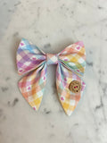 “Pastel Vichy” Handmade Sailer Bow