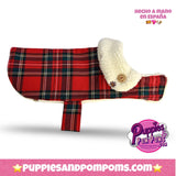Handmade Christmas Tartan & Sherpa  Dachshund Coat