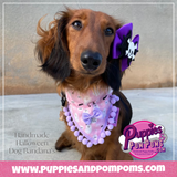 Cute Pink Ghosts! Halloween Pompom Dog Bandana
