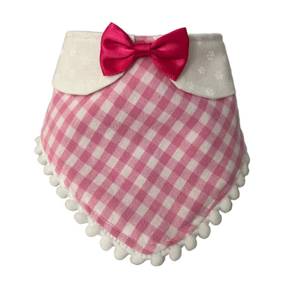 The Petit Teckel Colette Bandana – Pink Vichy