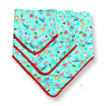 Pom Pom Dog Bandana - Summer Pool Party Watermelon - Snap On