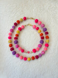 The Petit Teckel Luxe Pom Pom Collar – Rosé
