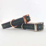Cornish Hunting Tartan Handmade Dog Collar