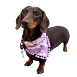 Cute Pink Ghosts! Halloween Pompom Dog Bandana