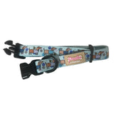 Collar - Bee Happy Dachshunds Blue