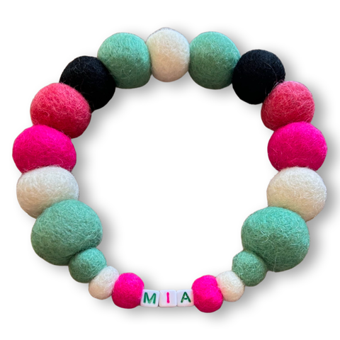 Watermelon  Personalised Pom Pom Dog Collar