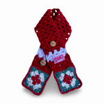Christmas Scarf - Red Crochet