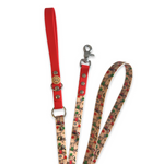 Christmas Dachshunds - Handmade Vegan Leather Dog Leash - Red