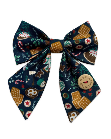 Handmade Christmas Feast Sailer Bow