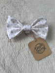White & Latte Love Hearts Bow
