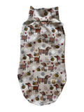 Premium Organic Handmade Teckel Sweatshirt “Bee Happy Dachshunds” Beige