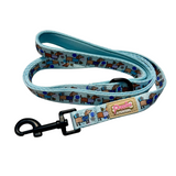 Dog Leash - Bee Happy Dachshunds Blue