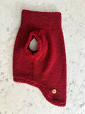 Handmade Dachshund Sweater - “Dark Red Teddy”