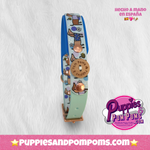 Bee Happy Dachshunds - Handmade Biothane Dog Collar - Blue 25mm