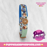 Bee Happy Dachshunds - Handmade Biothane Dog Collar - Blue 25mm