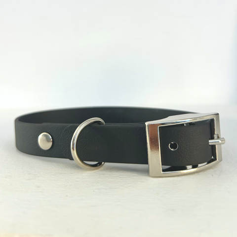 Handmade Biothane Dog Collar - Black - 20mm