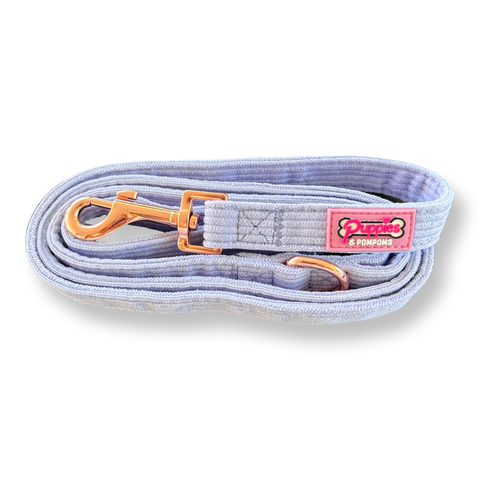 Dog Lead - Lavender Blue Luxe Corduroy