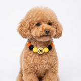 Collar de perro con pompón de Halloween - Ojo amarillo