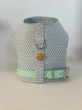 Handmade Vest Dog Harness - Baby Blue Stars