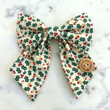 Handmade Dog Sailer Bow Tie - Christmas Holly