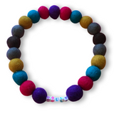 Personalised Pom Pom Dog Collar - Dolly Mix