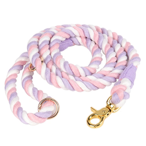 Princess - Pink, Lavender & White Rope Lead
