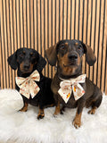 Handmade Dog Sailer Bow Tie - Autumn Dachshunds