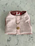 Handmade Dog Harness - Baby Pink Stars