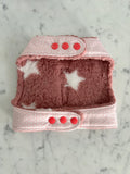 Handmade Dog Harness - Baby Pink Stars
