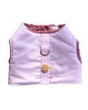 Handmade Dog Harness - Baby Pink Stars