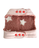 Handmade Dog Harness - Baby Pink Stars