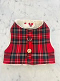 Handmade Christmas Tartan Dog Harness